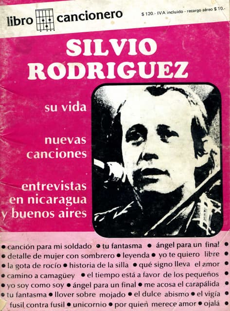 cancionero de silvio rodriguez para guitarra
